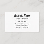 Minimalistische trendy berufliche Geschäftskarte Visitenkarte (Rückseite)