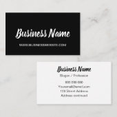 Minimalistische trendy berufliche Geschäftskarte Visitenkarte (Vorne/Hinten)