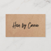 Minimalistische trendy Imitate Kraft Hair Stylist Visitenkarte (Vorderseite)