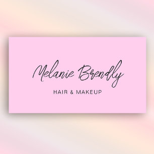 Minimalistische Trendy Modern Pink Business Card Visitenkarte