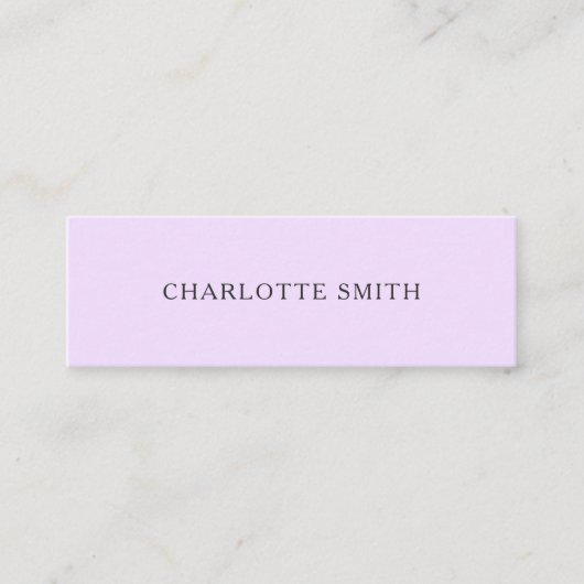 Minimalistische trendy moderne mini visitenkarte (Vorderseite)