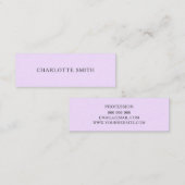 Minimalistische trendy moderne mini visitenkarte (Vorne/Hinten)