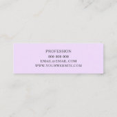 Minimalistische trendy moderne mini visitenkarte (Rückseite)