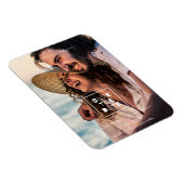 Minimalistische Trendy Romantic Foto Couple Weddin Magnet (Rechte Seite)