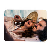 Minimalistische Trendy Romantic Foto Couple Weddin Magnet (Horizontal)