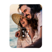 Minimalistische Trendy Romantic Foto Couple Weddin Magnet (Vertikal)