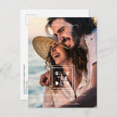 Minimalistische Trendy Romantic Foto Couple Weddin Postkarte (Vorne/Hinten)