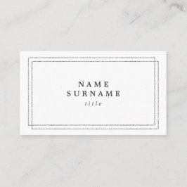 Minimalistische Trendy silberne SocialMedia Visitenkarte