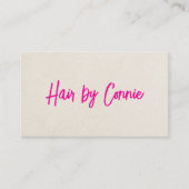 Minimalistische trendy Textur Beige Pink Hair Styl Visitenkarte (Vorderseite)
