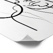 Minimalistische Trennwand Zeichnend Poster (Ecke)