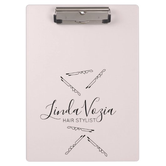 Minimalistische Treppe Stylische Linie Art Hair Klemmbrett (Vorderseite)