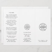Minimalistische Trifold-Broschüre für Geschäftsleu (Vorne/Hinten)