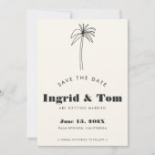 Minimalistische Tropen Save The Date (Vorderseite)