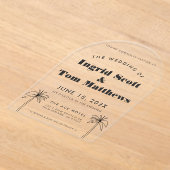 Minimalistische Tropenhochzeit Acryleinladungen (Ablage )