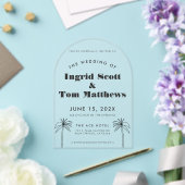 Minimalistische Tropenhochzeit Acryleinladungen (Insitu (Hochzeit))