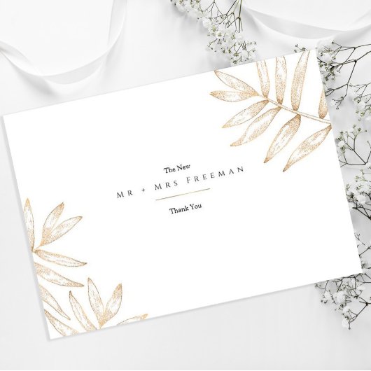 Minimalistische Tropenkarte Dankeskarte