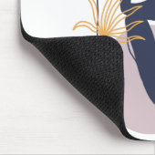 Minimalistische tropische Boho-Frau in Blue Mousepad (Ecke)