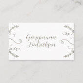 Minimalistische Tropische Herbstlaub Weinhochzeit Platzkarte (Vorderseite)