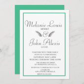 Minimalistische tropische Leaf Grünpflanzen Einfac Einladung (Vorne/Hinten)