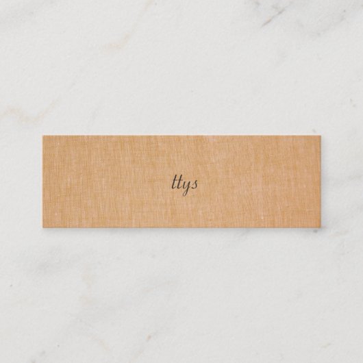 Minimalistische TTYS-Imitate Leinen Mini-Visitenka Mini Visitenkarte (Vorderseite)