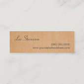 Minimalistische TTYS-Imitate Leinen Mini-Visitenka Mini Visitenkarte (Rückseite)