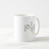 Minimalistische Tulpen-Fika Kaffeetasse (VorderseiteRechts)