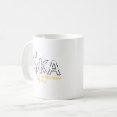 Minimalistische Tulpen-Fika Kaffeetasse (Vorderseite Links)