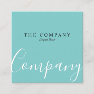 Minimalistische Türkistypo-Quadrat-Geschäfts-Kar Quadratische Visitenkarte