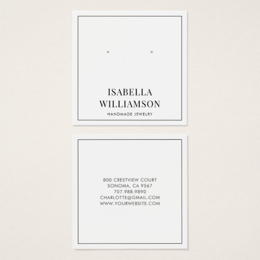 Minimalistische Typografie (Vorne & Hinten)