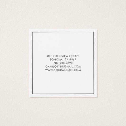 Minimalistische Typografie (Rückseite)