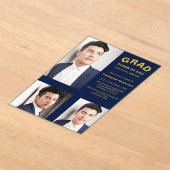 Minimalistische Typografie 3 Foto Abschluss Acryleinladungen (Ablage )