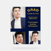 Minimalistische Typografie 3 Foto Abschluss Acrylschild (Vorderseite)