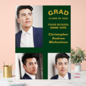 Minimalistische Typografie 3 Foto Abschluss Acrylschild (Hochzeit)