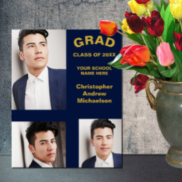 Minimalistische Typografie 3 Foto Abschluss Acrylschild