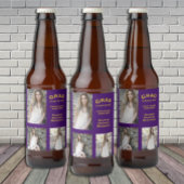 Minimalistische Typografie 3 Foto Abschluss Bierflaschenetikett