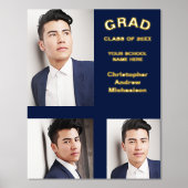 Minimalistische Typografie 3 Foto Abschluss Foliendrucke (Vorderseite)