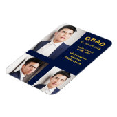 Minimalistische Typografie 3 Foto Abschluss Magnet (Linke Seite)