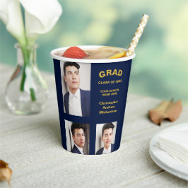 Minimalistische Typografie 3 Foto Abschluss Pappbecher