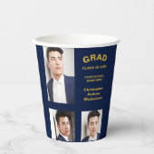 Minimalistische Typografie 3 Foto Abschluss Pappbecher (Vorderseite)