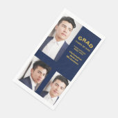 Minimalistische Typografie 3 Foto Abschluss Serviette (Ecke)