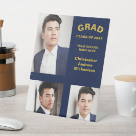 Minimalistische Typografie 3 Foto Abschluss Sockelschild