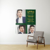 Minimalistische Typografie 3 Foto Abschluss Wandteppich (Beispiel)