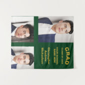 Minimalistische Typografie 3 Foto Abschluss Wandteppich (Vorderseite (Horizontal))