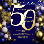 Minimalistische Typografie 50 50. Geburtstagsparte Folieneinladung<br><div class="desc">Einfach,  minimalistisch und so elegant und elegant,  diese "50" Typografie 50. Geburtstag Einladung ist sicher,  die anspruchsvollsten Empfänger zufrieden zu stellen. Für das Party des Jahres gibt es keinen besseren Weg zu sagen: "Lasst uns feiern!"</div>