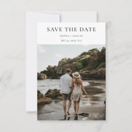 Minimalistische Typografie | Beach Foto Wedding Save The Date