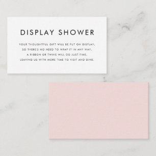 Minimalistische Typografie-Blush-Rosa-Dussel Begleitkarte