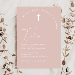 Minimalistische Typografie-Bogen-Taufe Einladung