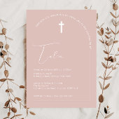 Minimalistische Typografie-Bogen-Taufe Einladung