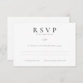 Minimalistische Typografie Botanischer UAWG-Respon RSVP Karte (Vorne/Hinten)