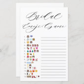 Minimalistische Typografie Brautparty Emoji Game (Vorne/Hinten)